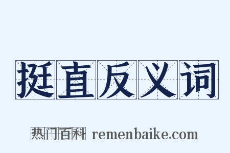 挺直反义词是什么意思的图片